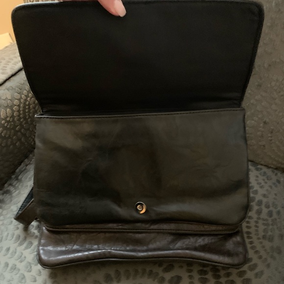 Mark Black “In Reverse Purse” Snap Front Closure, Several Compartments,New - Picture 5 of 16